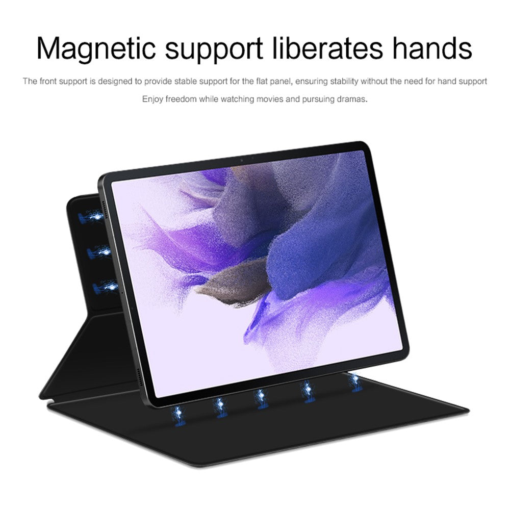 For Samsung Galaxy Tab S10+ / S9+ Full Body Smart Cover PU Leather Stand Magnetic Tablet Case