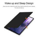 For Samsung Galaxy Tab S10+ / S9+ Full Body Smart Cover PU Leather Stand Magnetic Tablet Case