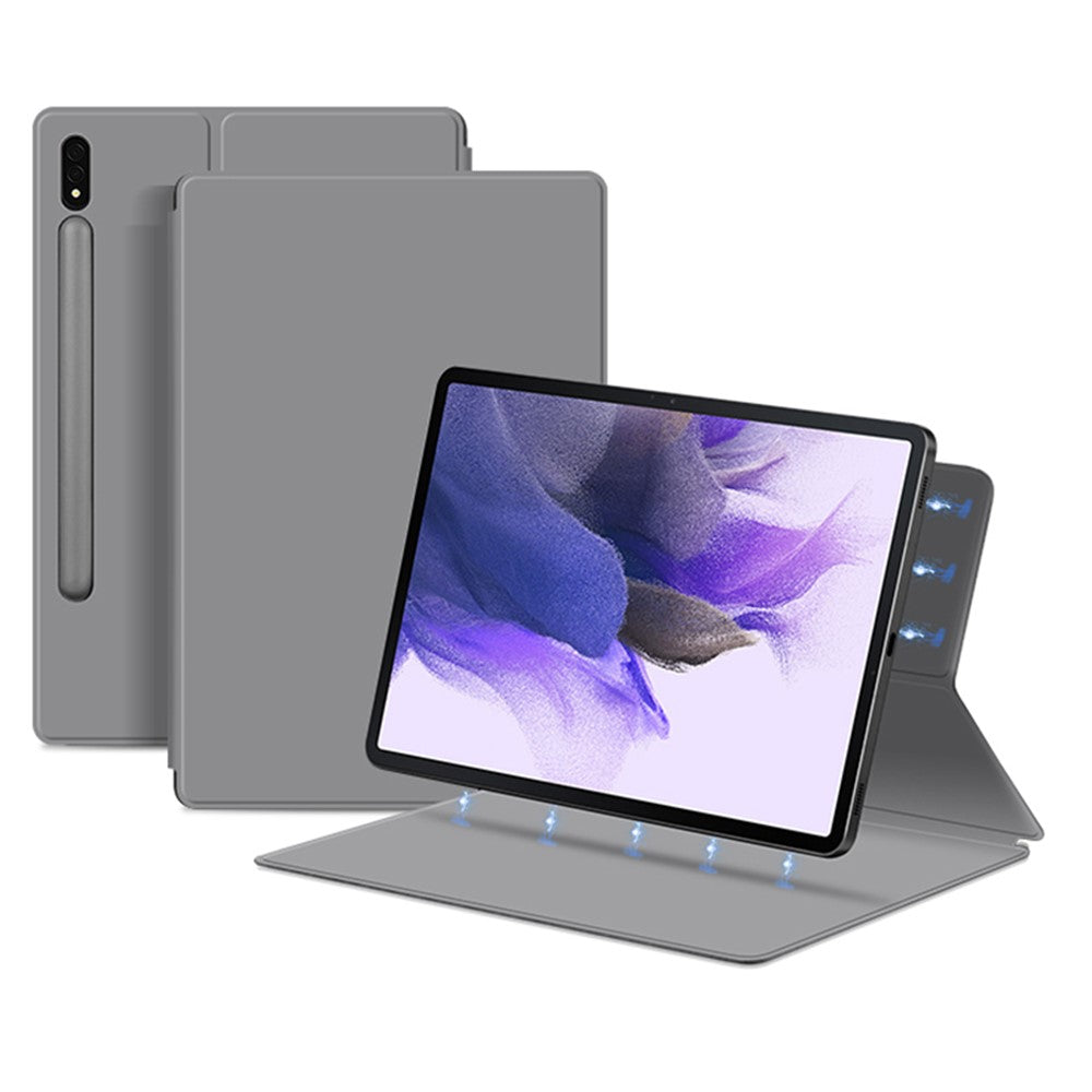 For Samsung Galaxy Tab S10+ / S9+ Full Body Smart Cover PU Leather Stand Magnetic Tablet Case