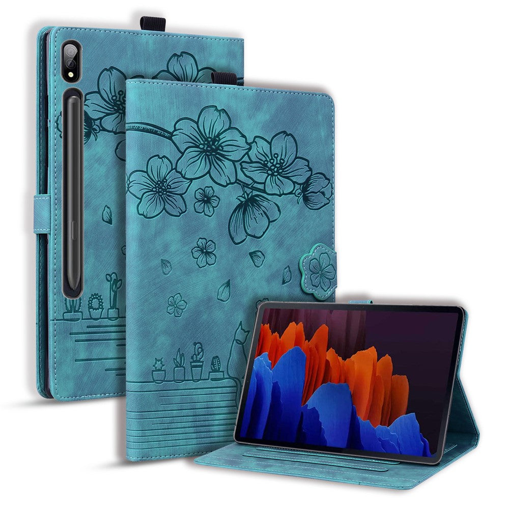 Kortholder Tabletcover til Samsung Galaxy Tab S9+ / S8+ / S7+ / S7 FE T970 T976B PU Læder Stand Tabletcover