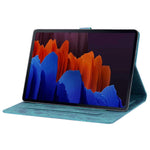 Kortholder Tabletcover til Samsung Galaxy Tab S9+ / S8+ / S7+ / S7 FE T970 T976B PU Læder Stand Tabletcover