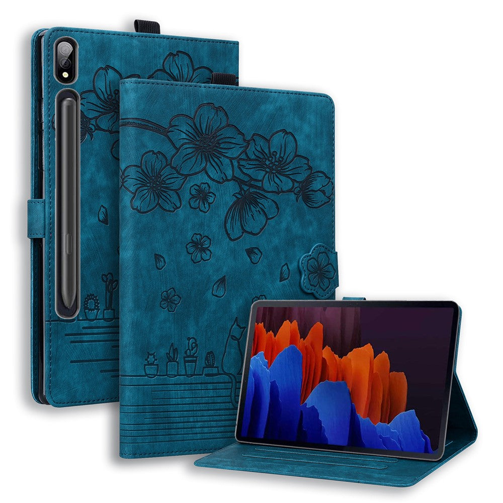 Kortholder Tabletcover til Samsung Galaxy Tab S9+ / S8+ / S7+ / S7 FE T970 T976B PU Læder Stand Tabletcover