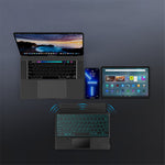 For Amazon Fire Max 11 Leather Case + Bluetooth-compatible Keyboard with Backlight Trackpad