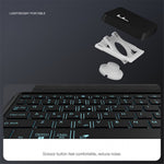 For Amazon Fire Max 11 Leather Case + Bluetooth-compatible Keyboard with Backlight Trackpad