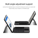 For Google Pixel Tablet Leather Case + Touchpad Bluetooth-compatible Keyboard