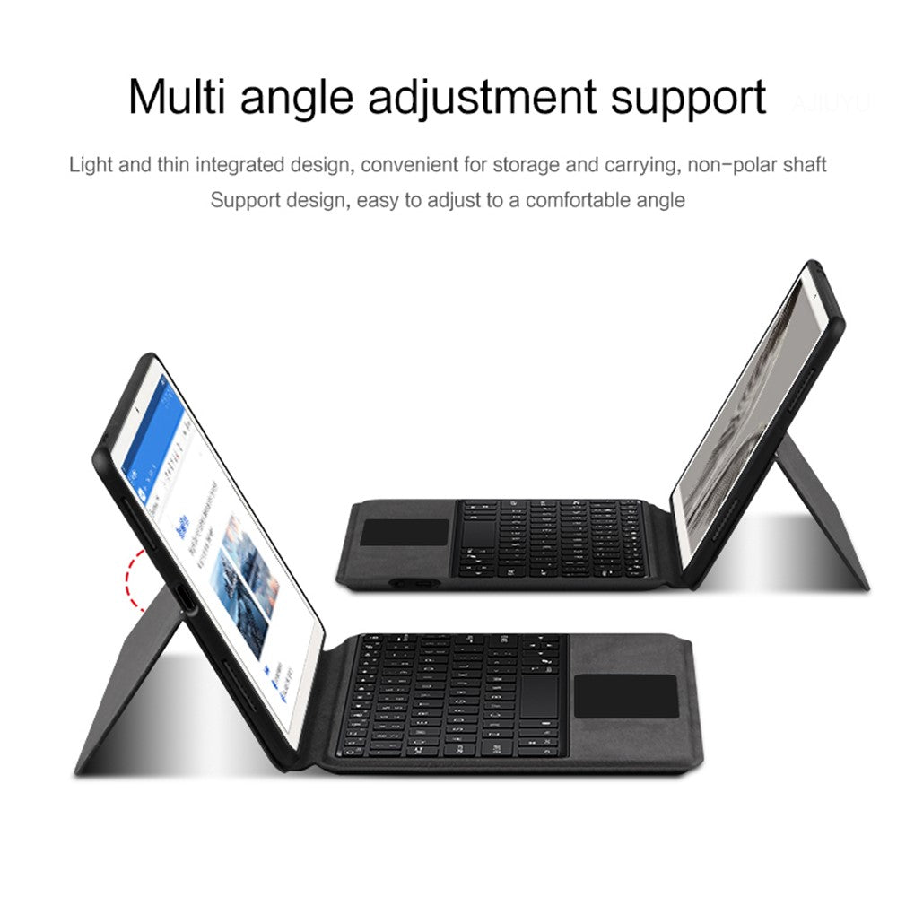 For Google Pixel Tablet Leather Case + Touchpad Bluetooth-compatible Keyboard
