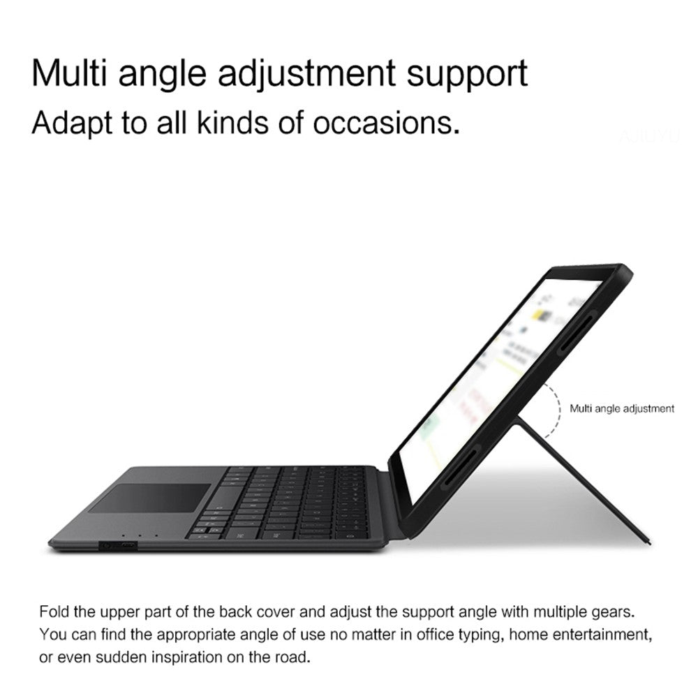 For Google Pixel Tablet Leather Case + Touchpad Bluetooth-compatible Keyboard