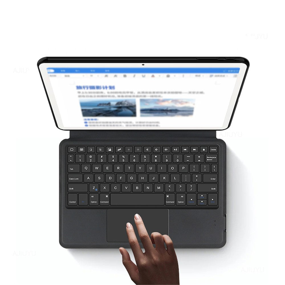 For Google Pixel Tablet Leather Case + Touchpad Bluetooth-compatible Keyboard