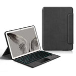For Google Pixel Tablet Leather Case + Touchpad Bluetooth-compatible Keyboard with Backlit