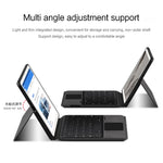 For Google Pixel Tablet Leather Case + Touchpad Bluetooth-compatible Keyboard with Backlit