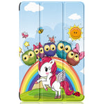 For Samsung Galaxy Tab S10+ Wi-Fi SM-X820 SM-X826B / Tab S9+ Tri-Fold Stand Cover PU Leather Pattern Printing Smart Tablet Case