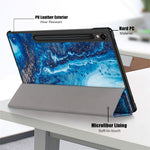 For Samsung Galaxy Tab S9 11-Inch SM-X710, SM-X716B, SM-X718U Pattern Printing Leather Tablet Case Trifold Stand Smart Cover