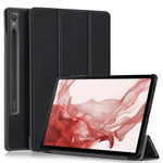 Til Samsung Galaxy Tab S10 FE / S9 FE / S9 SM-X710, SM-X716B, SM-X718U PU lædercover smart tabletetui
