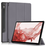 Til Samsung Galaxy Tab S10 FE / S9 FE / S9 SM-X710, SM-X716B, SM-X718U PU lædercover smart tabletetui