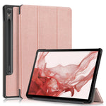 Til Samsung Galaxy Tab S10 FE / S9 FE / S9 SM-X710, SM-X716B, SM-X718U PU lædercover smart tabletetui