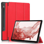 Til Samsung Galaxy Tab S10 FE / S9 FE / S9 SM-X710, SM-X716B, SM-X718U PU lædercover smart tabletetui