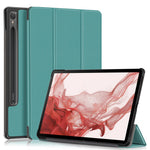 Til Samsung Galaxy Tab S10 FE / S9 FE / S9 SM-X710, SM-X716B, SM-X718U PU lædercover smart tabletetui