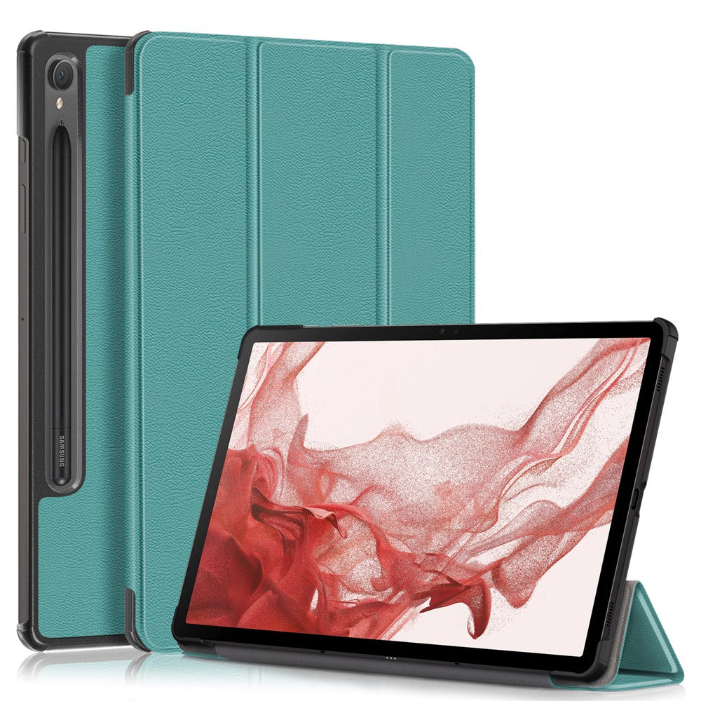 Til Samsung Galaxy Tab S10 FE / S9 FE / S9 SM-X710, SM-X716B, SM-X718U PU lædercover smart tabletetui