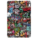 Tablet Leather Case for Samsung Galaxy Tab S10 Ultra Wi-Fi SM-X920 SM-X926B / Tab S9 Ultra SM-X910 M-X916B SM-X918, Tri-Fold Stand Pattern Printed Cover