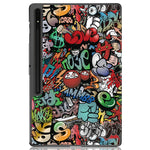 Tablet Leather Case for Samsung Galaxy Tab S10 Ultra Wi-Fi SM-X920 SM-X926B / Tab S9 Ultra SM-X910 M-X916B SM-X918, Tri-Fold Stand Pattern Printed Cover