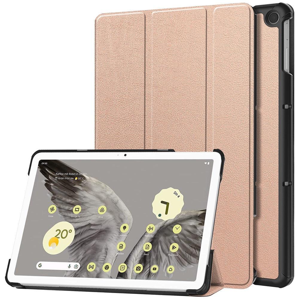 Til Google Pixel Tablet Tri-fold Stand Tablet Case PU Læder Anti-drop Tablet Cover