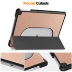 Til Google Pixel Tablet Tri-fold Stand Tablet Case PU Læder Anti-drop Tablet Cover
