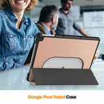 Til Google Pixel Tablet Tri-fold Stand Tablet Case PU Læder Anti-drop Tablet Cover
