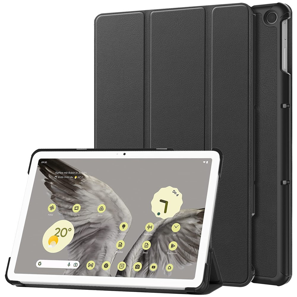 Til Google Pixel Tablet Tri-fold Stand Tablet Case PU Læder Anti-drop Tablet Cover