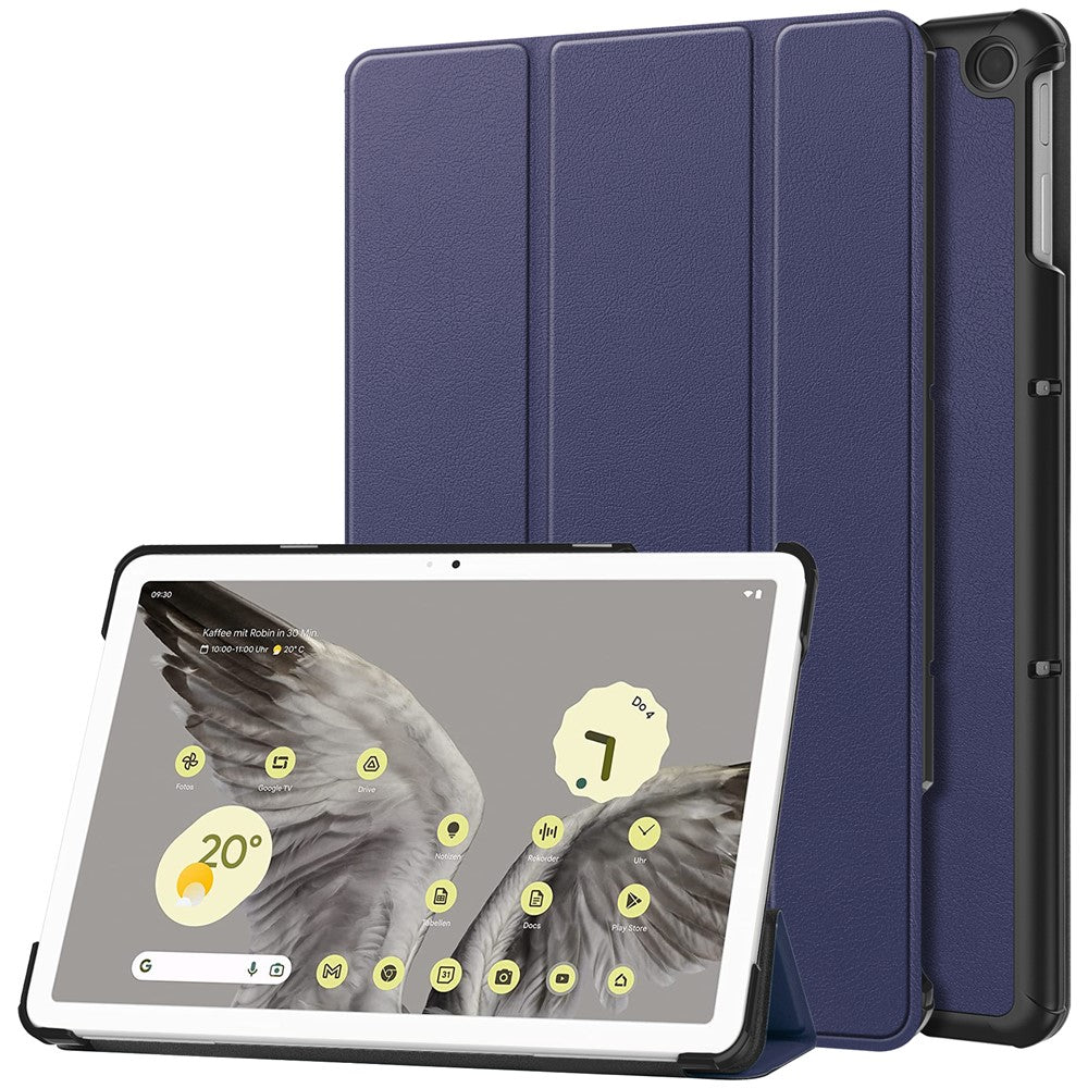 Til Google Pixel Tablet Tri-fold Stand Tablet Case PU Læder Anti-drop Tablet Cover