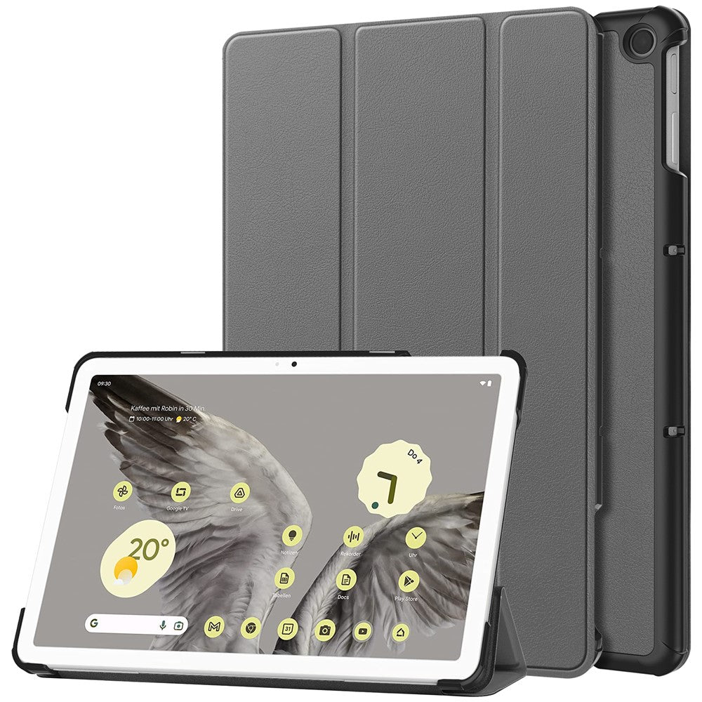 Til Google Pixel Tablet Tri-fold Stand Tablet Case PU Læder Anti-drop Tablet Cover