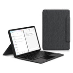 For Amazon Fire Max 11 Leather Case + Touchpad Bluetooth-compatible Keyboard with Backlit
