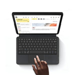 For Amazon Fire Max 11 Leather Case + Touchpad Bluetooth-compatible Keyboard with Backlit