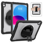 Kickstand Tablet Case for iPad (2025) / 10.9 (2022) Rotary Hand Strap TPU+PC Tablet Cover