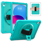 Kickstand Tablet Case for iPad (2025) / 10.9 (2022) Rotary Hand Strap TPU+PC Tablet Cover