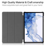 For Samsung Galaxy Tab S10 FE / S9 FE / S9 Tri-Fold Stand Folio Case PU Leather Auto Wake / Sleep Tablet Cover