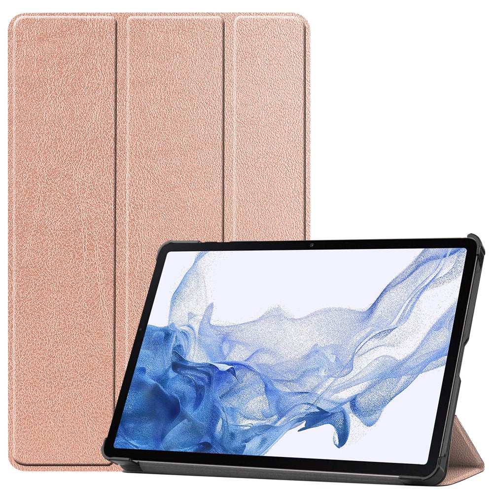 For Samsung Galaxy Tab S10 FE / S9 FE / S9 Tri-Fold Stand Folio Case PU Leather Auto Wake / Sleep Tablet Cover