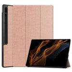 Til Samsung Galaxy Tab S9 Ultra Tablet Cover PU Læder Tredelt Stander Smart Cover