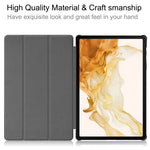 Til Samsung Galaxy Tab S9+ Tri-Fold Stand Tablet Cover PU Læder Stødresistent Smart Cover