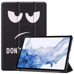 Til Samsung Galaxy Tab S9 PU læder tabletcover med mønstertryk, trifold stativ, smart automatisk dvale-/vågefunktion