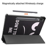 Til Samsung Galaxy Tab S9 PU læder tabletcover med mønstertryk, trifold stativ, smart automatisk dvale-/vågefunktion