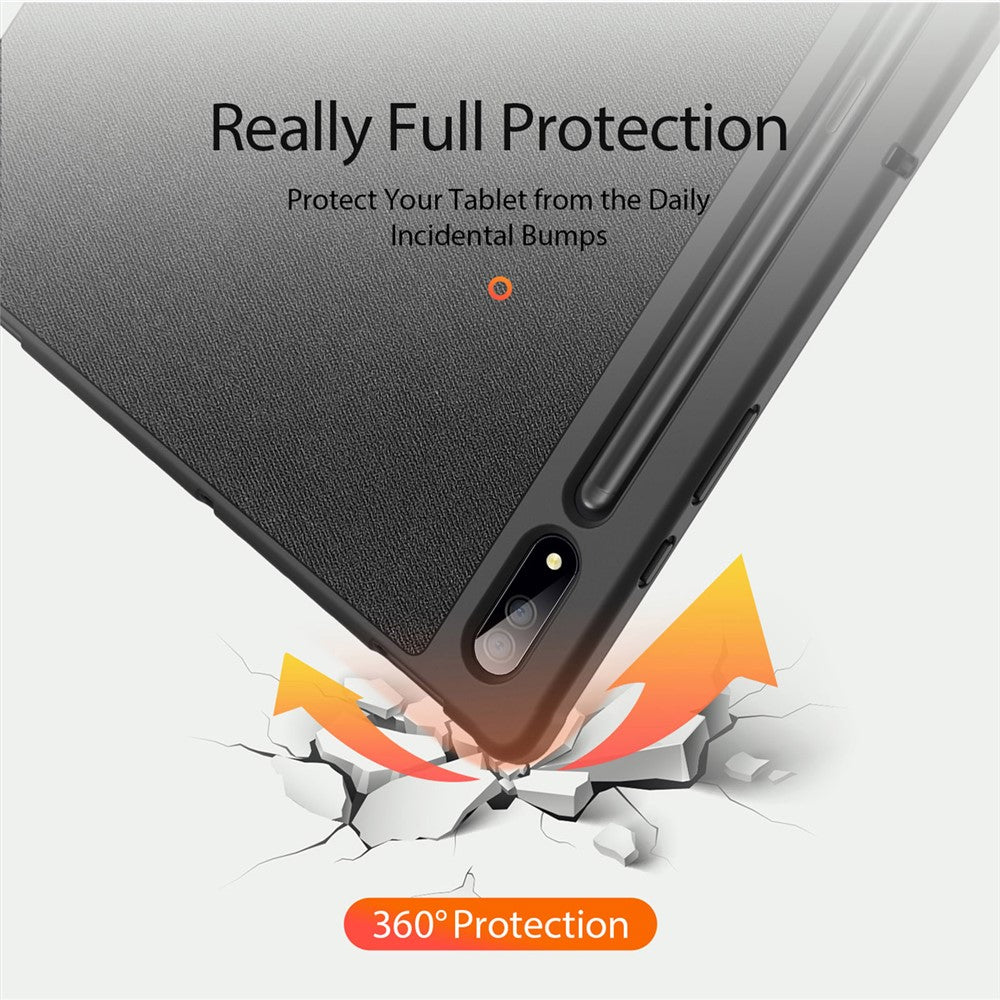 DUX DUCIS Domo Series for Samsung Galaxy Tab S9 Ultra Tri-Fold Tablet Case PU Leather Stand Folio Cover