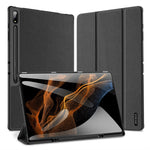 DUX DUCIS Domo Series for Samsung Galaxy Tab S9 Ultra Tri-Fold Tablet Case PU Leather Stand Folio Cover