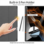 DUX DUCIS Domo Series for Samsung Galaxy Tab S9 Ultra Tri-Fold Tablet Case PU Leather Stand Folio Cover
