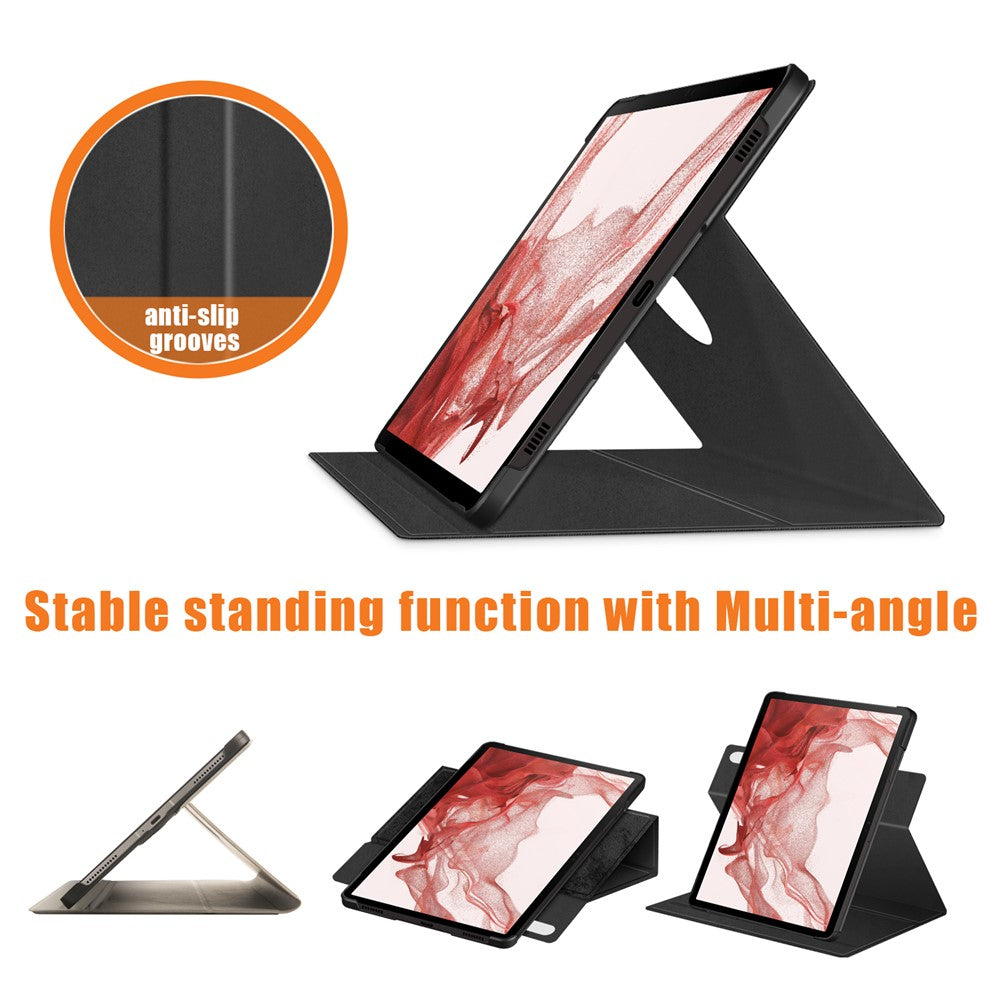 Rotary Stand Cover for Samsung Galaxy Tab S10 FE / S9 FE / S9 SM-X710 SM-X716B SM-X718U PU Leather Smart Tablet Case