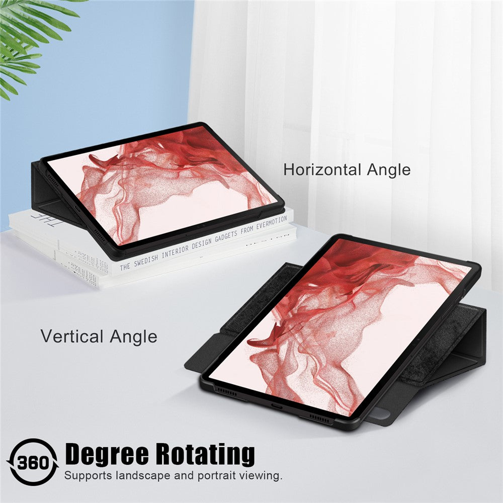 Rotary Stand Cover for Samsung Galaxy Tab S10 FE / S9 FE / S9 SM-X710 SM-X716B SM-X718U PU Leather Smart Tablet Case