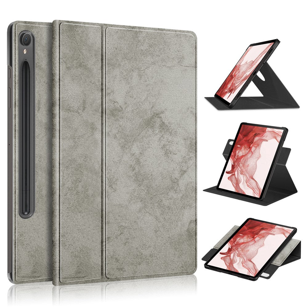 Rotary Stand Cover for Samsung Galaxy Tab S10 FE / S9 FE / S9 SM-X710 SM-X716B SM-X718U PU Leather Smart Tablet Case