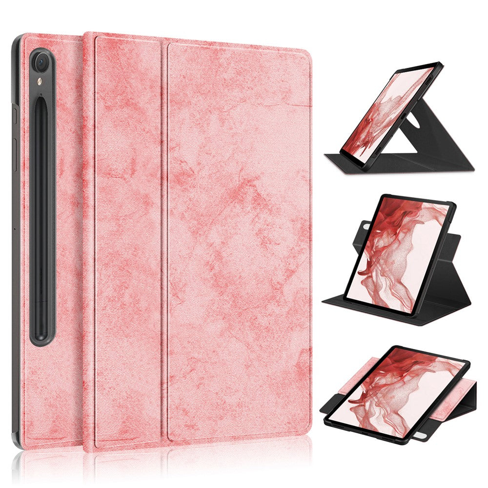 Rotary Stand Cover for Samsung Galaxy Tab S10 FE / S9 FE / S9 SM-X710 SM-X716B SM-X718U PU Leather Smart Tablet Case