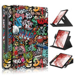 Rotating Stand Cover for Samsung Galaxy Tab S9 SM-X710, SM-X716B, SM-X718U PU Leather Pattern Printing Tablet Case