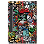 Rotating Stand Cover for Samsung Galaxy Tab S9 SM-X710, SM-X716B, SM-X718U PU Leather Pattern Printing Tablet Case
