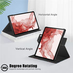 Rotating Stand Cover for Samsung Galaxy Tab S9 SM-X710, SM-X716B, SM-X718U PU Leather Pattern Printing Tablet Case